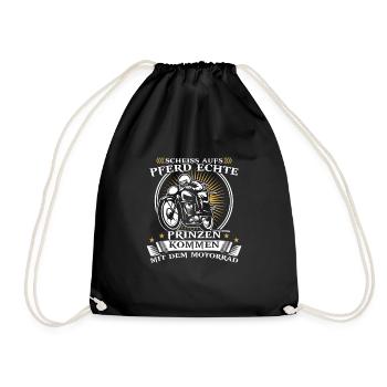 Motorcycle - Drawstring Bag - black - Front