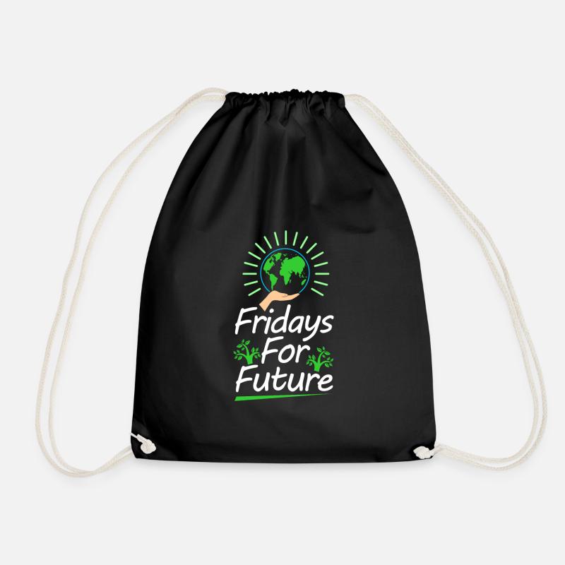 Friday for future Klimawandel - Turnbeutel - Schwarz