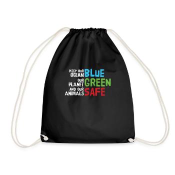 Friday for Future Climate Change Climate Rescue Gifts - Drawstring Bag - black - Front