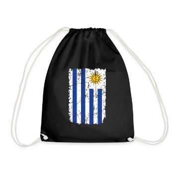 Uruguay - Drawstring Bag - black - Front