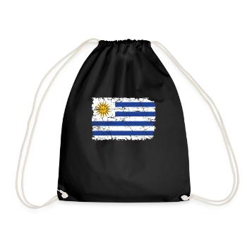 Uruguay - Drawstring Bag - black - Front