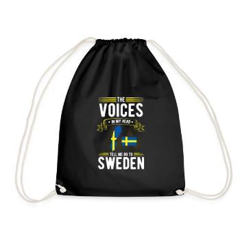 Suède - Sac de sport léger - noir - Devant