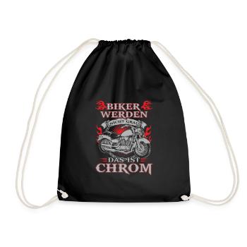 Motorcycle - Drawstring Bag - black - Front