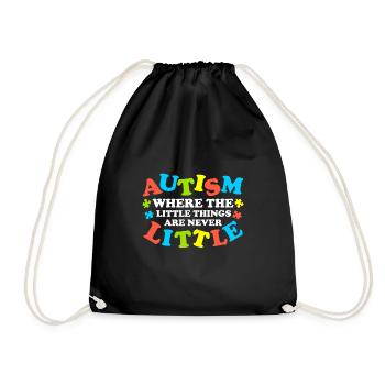 Autism - Drawstring Bag - black - Front
