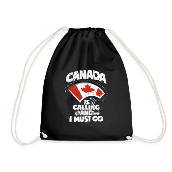 Canada - Drawstring Bag - black - Front