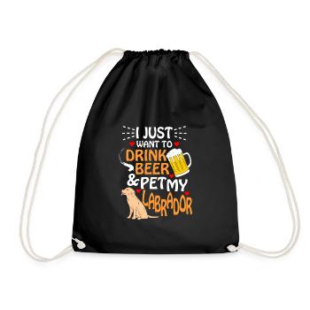 Labrador - Drawstring Bag - black - Front