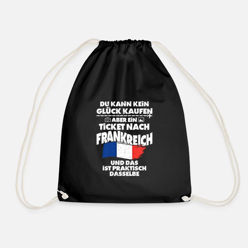 France - Drawstring Bag - black