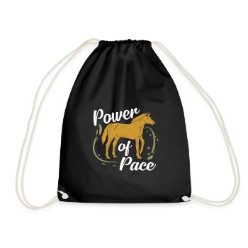 Iceland Horse - Drawstring Bag - black - Front