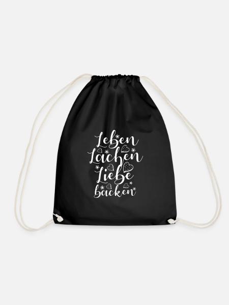 Bäcker backen kochen Geschenk - Turnbeutel - Schwarz