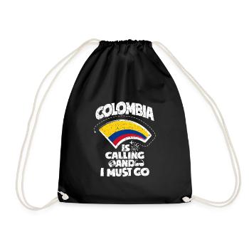 Colombia - Drawstring Bag - black - Front