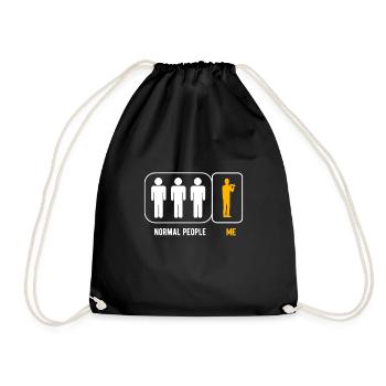 Flute - Drawstring Bag - black - Front