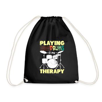 Drums - Drawstring Bag - black - Front