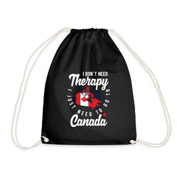 Canada - Drawstring Bag - black - Front