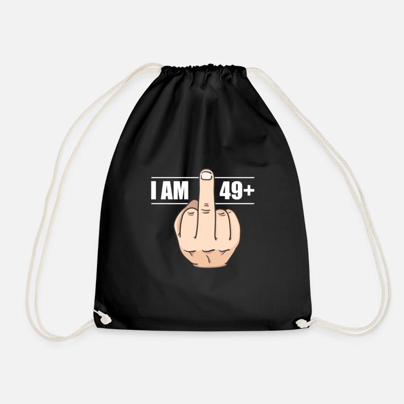 50th birthday - Drawstring Bag - black