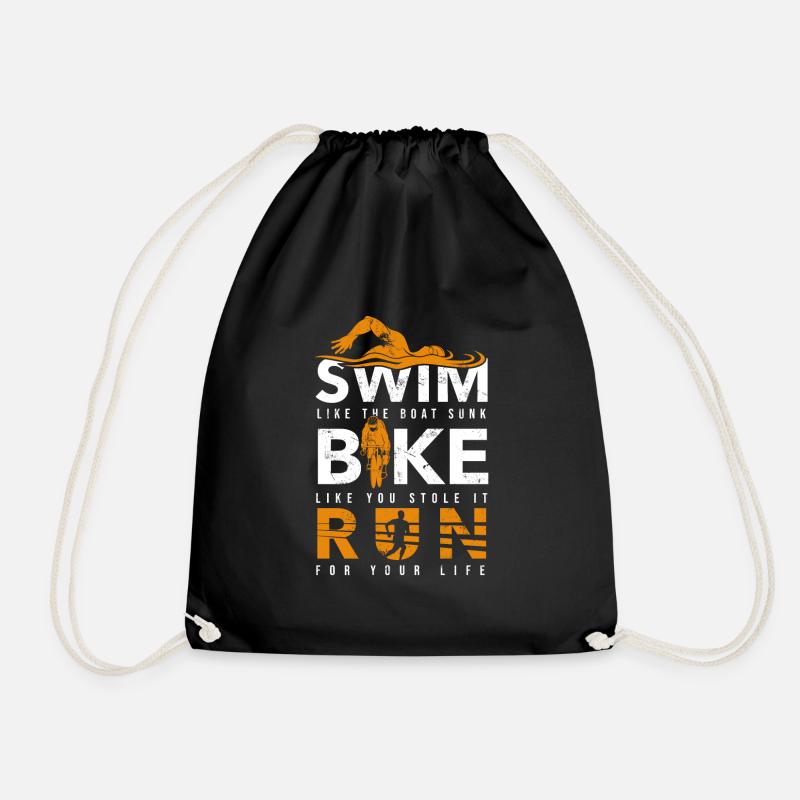 Triathlon - Drawstring Bag - black