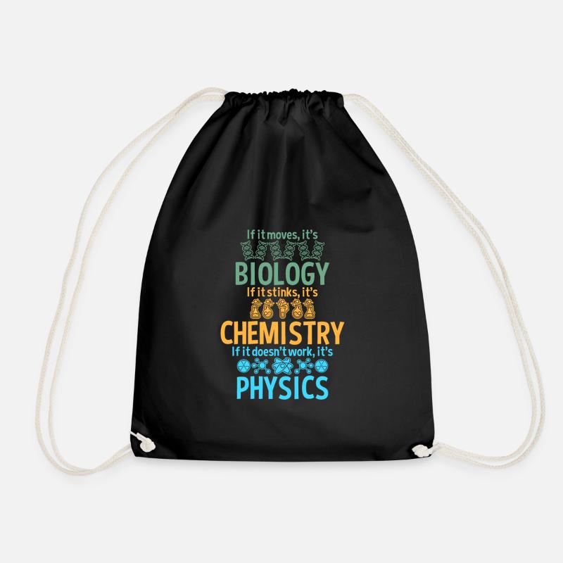 chemistry - Drawstring Bag - black