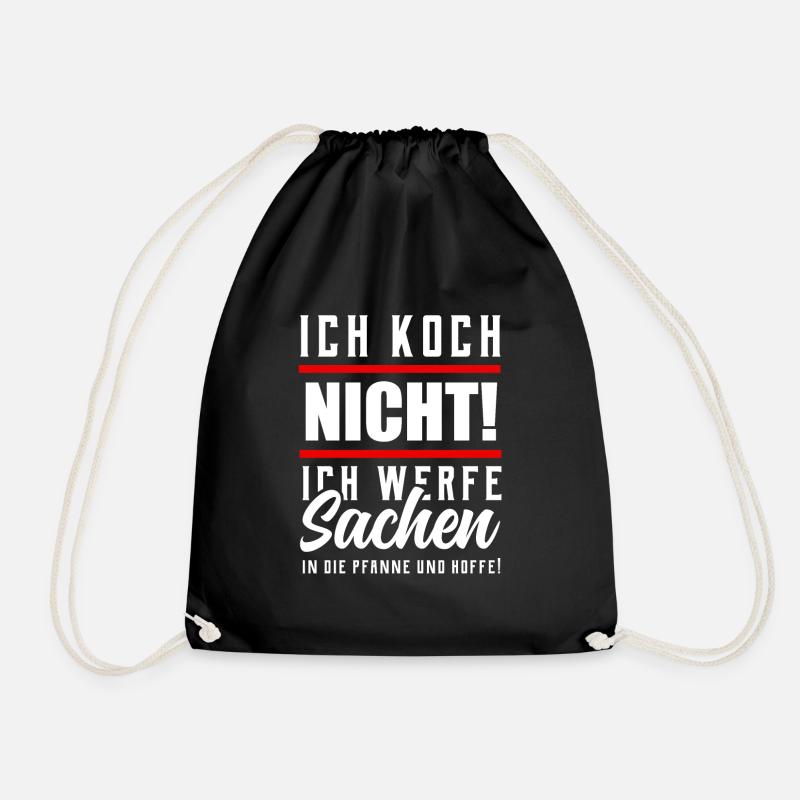 lustiger Spruch - Turnbeutel - Schwarz