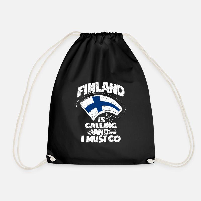 Finnland - Turnbeutel - Schwarz