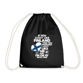 Finnland - Turnbeutel - Schwarz - Vorne