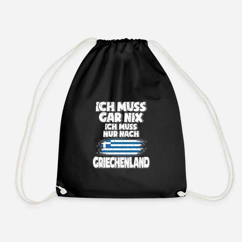 Griechenland - Turnbeutel - Schwarz