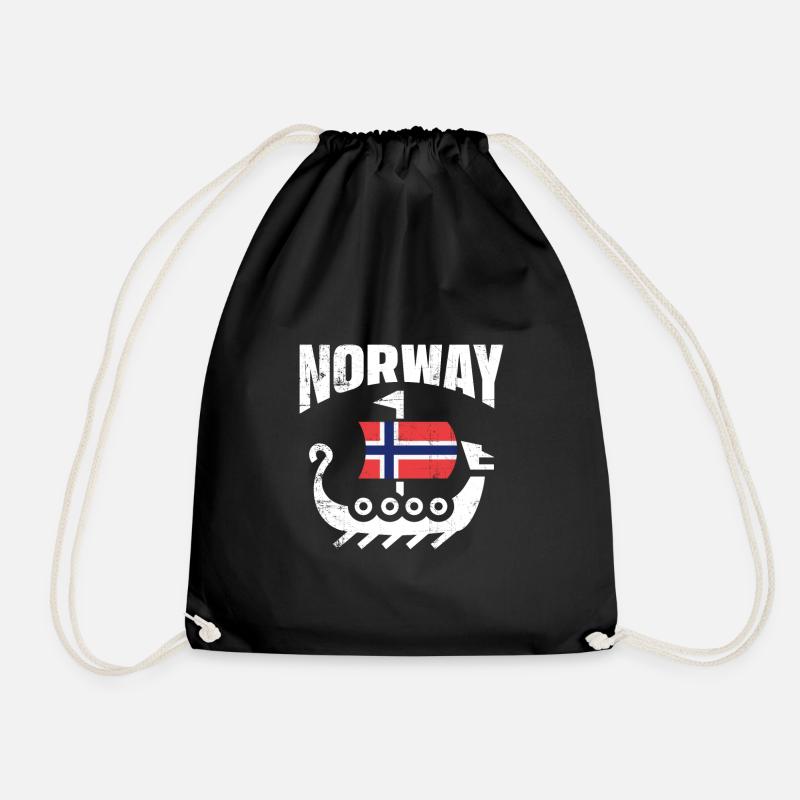 Norwegen - Turnbeutel - Schwarz