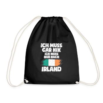 Irland - Turnbeutel - Schwarz - Vorne