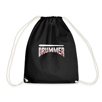 Drums - Drawstring Bag - black - Front
