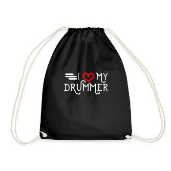 Drums - Drawstring Bag - black - Front
