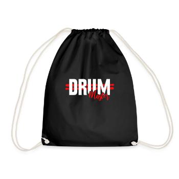 Drums drummer drummer gift - Drawstring Bag - black - Front