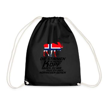Norway - Drawstring Bag - black - Front