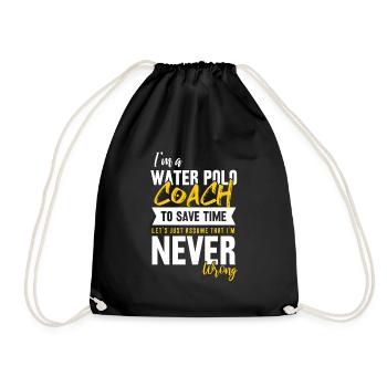 water polo - Drawstring Bag - black - Front