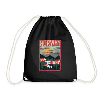 Norway - Drawstring Bag - black - Front
