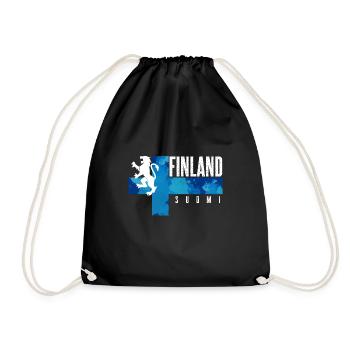 Finnland - Turnbeutel - Schwarz - Vorne