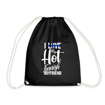 Finland - Drawstring Bag - black - Front