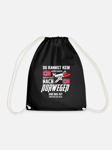 Norwegen - Turnbeutel - Schwarz