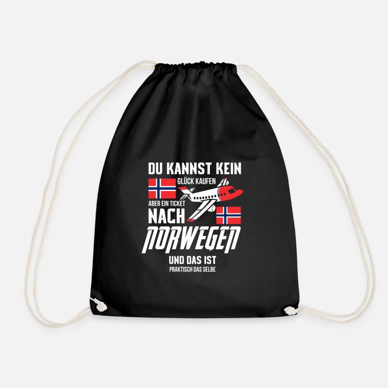 Norwegen - Turnbeutel - Schwarz