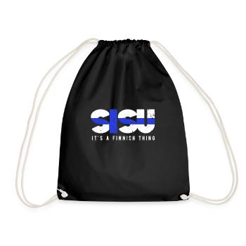 Finland - Drawstring Bag - black - Front