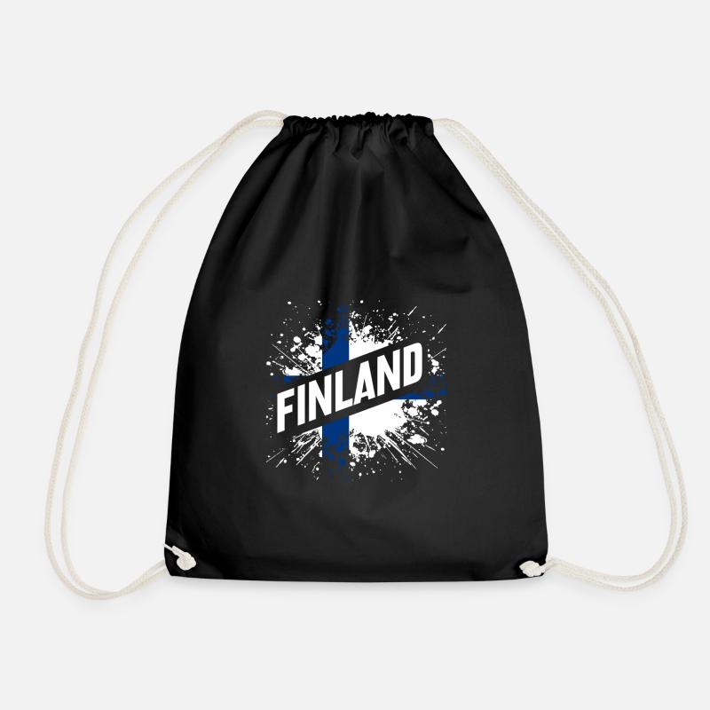 Finnland - Turnbeutel - Schwarz