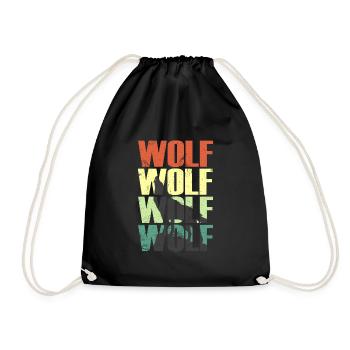 Wolf Wolf Wolf Pack Gift - Sac de sport léger - noir - Devant