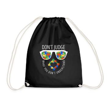 Autismus - Turnbeutel - Schwarz - Vorne