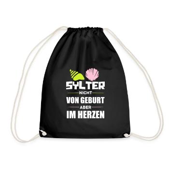 Sylt - Turnbeutel - Schwarz - Vorne