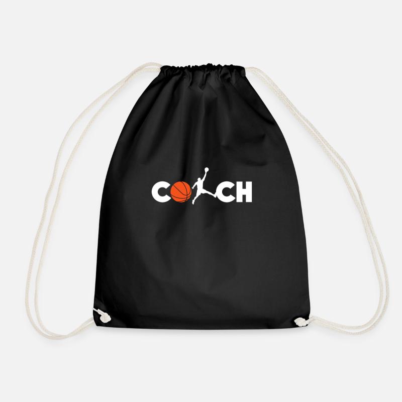basketball - Drawstring Bag - black