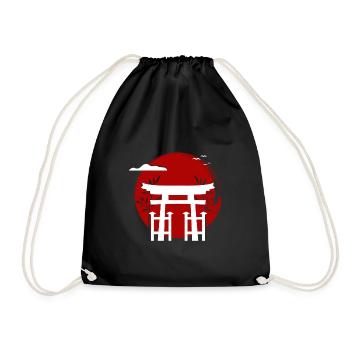 Japan - Drawstring Bag - black - Front