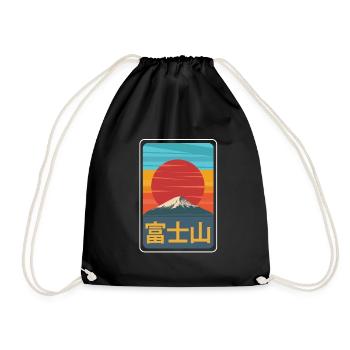 Japan - Drawstring Bag - black - Front