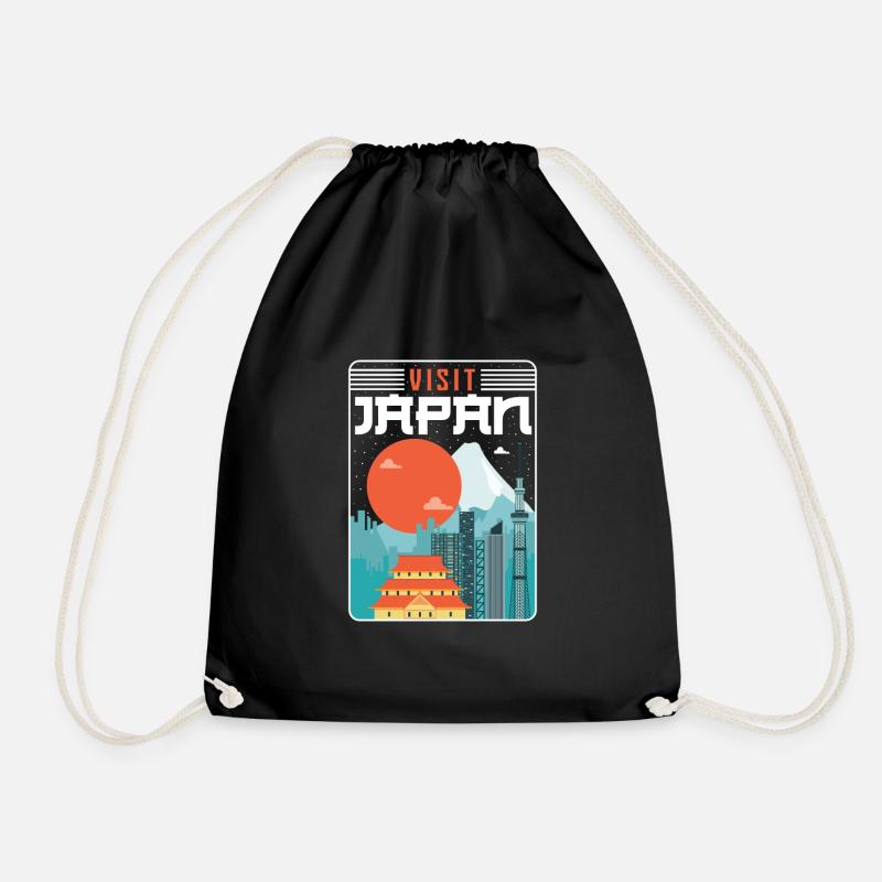 Japan - Drawstring Bag - black