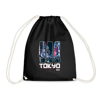 Japan - Drawstring Bag - black - Front