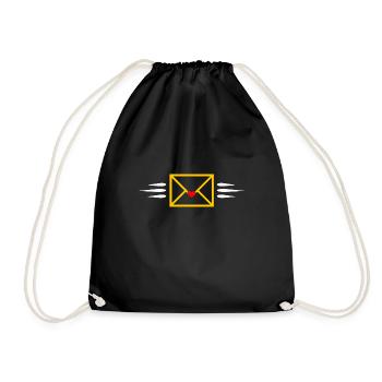 homme de poste - Sac de sport léger - noir - Devant