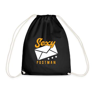 homme de poste - Sac de sport léger - noir - Devant