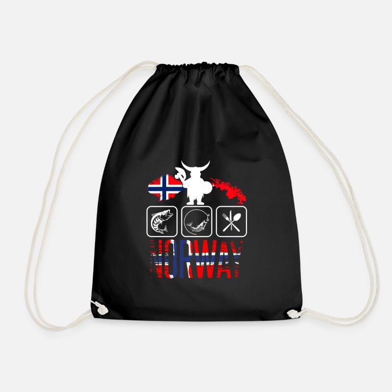Norway - Drawstring Bag - black