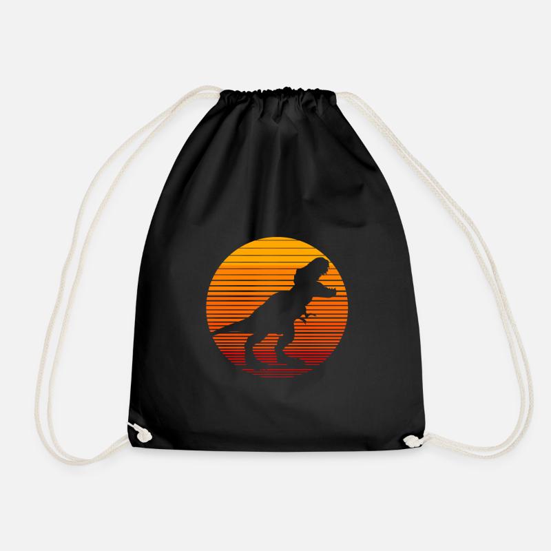 Dino Dinosaurier Geschenk Geschenkidee, Kinder lus - Turnbeutel - Schwarz